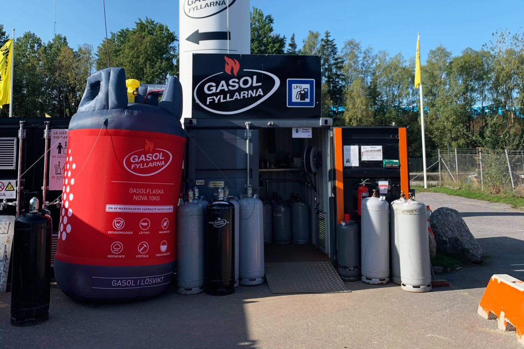Gasolfyllarnas fyllningsstation i Järfälla