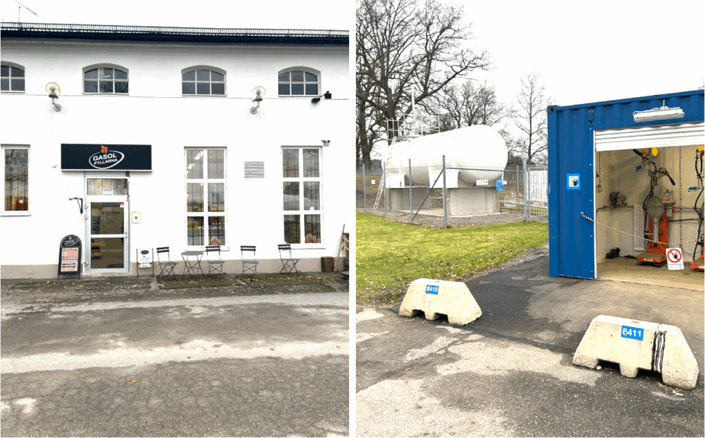 Gasolfyllarnas fyllningsstation i Tullinge